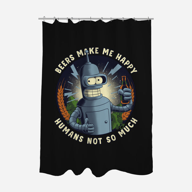Beers Make Me Happy-None-Polyester-Shower Curtain-rmatix