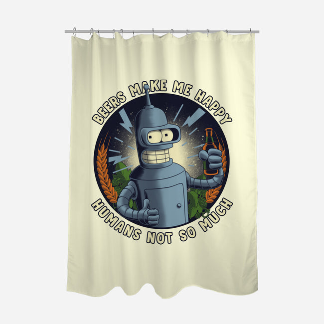 Beers Make Me Happy-None-Polyester-Shower Curtain-rmatix