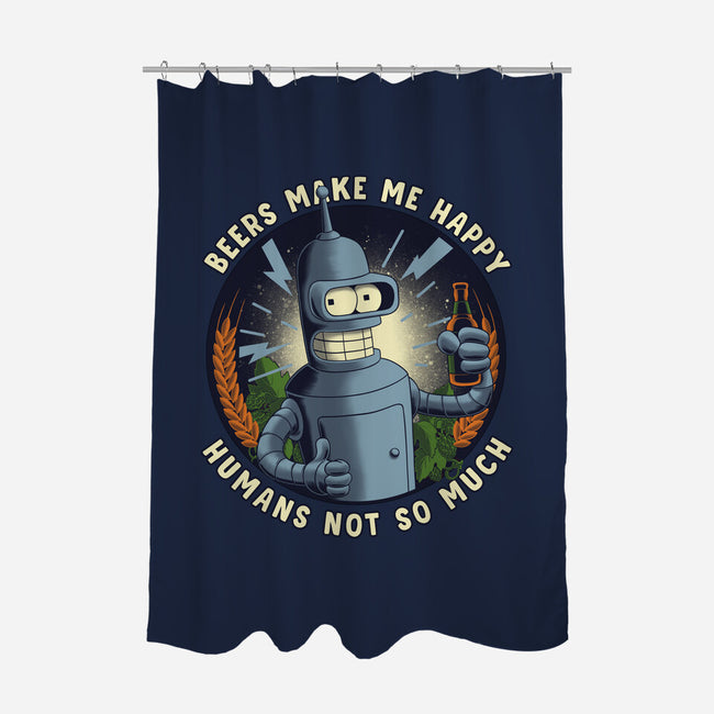 Beers Make Me Happy-None-Polyester-Shower Curtain-rmatix