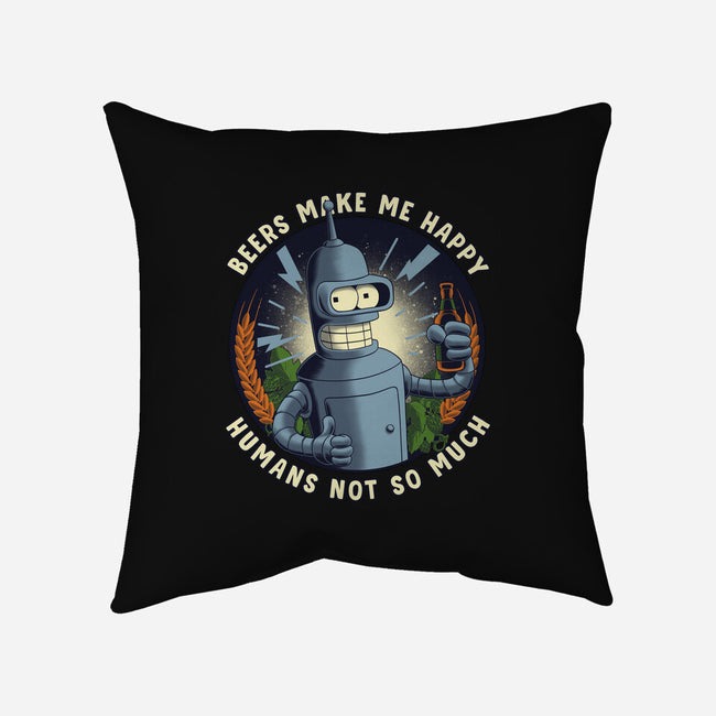 Beers Make Me Happy-None-Removable Cover w Insert-Throw Pillow-rmatix