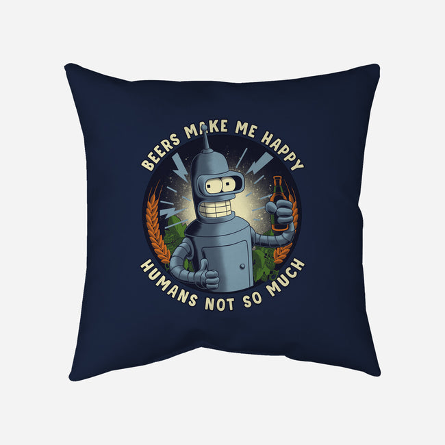 Beers Make Me Happy-None-Removable Cover w Insert-Throw Pillow-rmatix