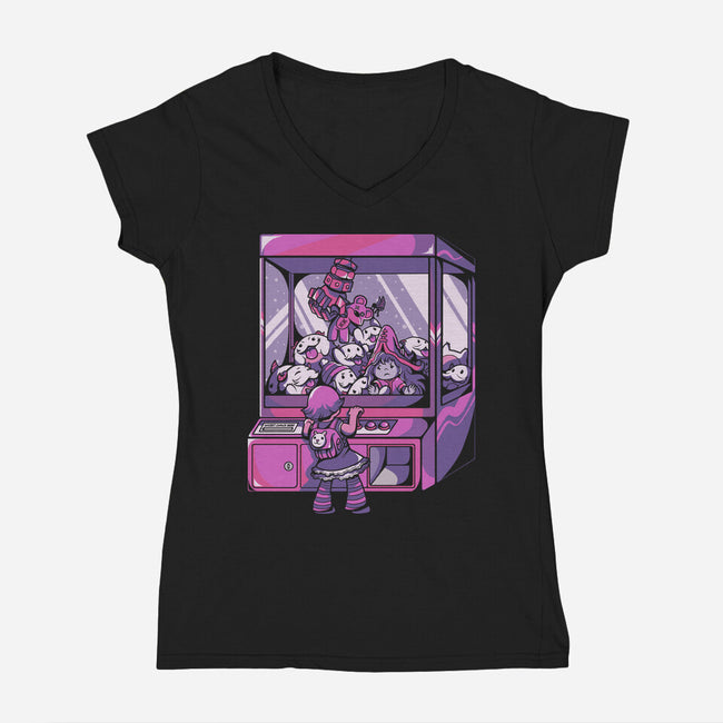 Grab Your Legend-Womens-V-Neck-Tee-yumie