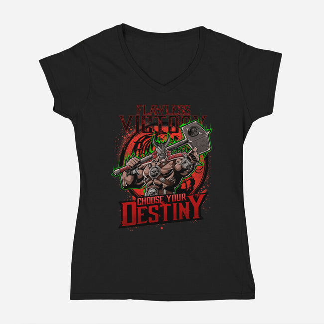 Choose Your Destiny-Womens-V-Neck-Tee-Diego Oliver