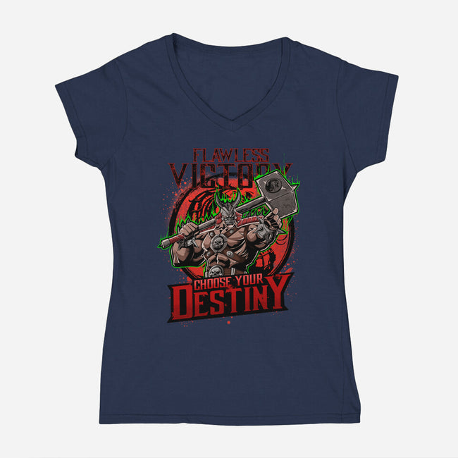 Choose Your Destiny-Womens-V-Neck-Tee-Diego Oliver