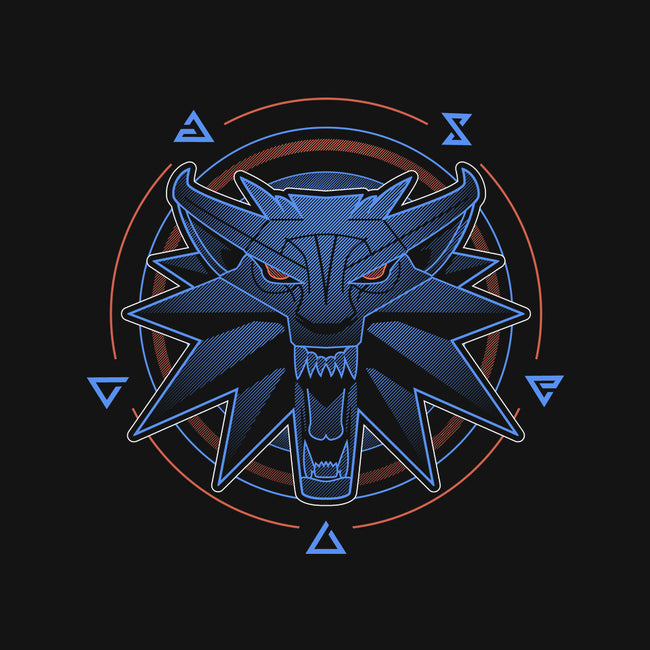 Neon Line-Art Wolfborn Crest-Mens-Basic-Tee-Astrobot Invention