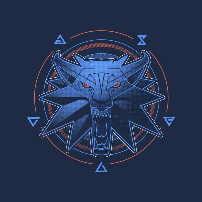 Neon Line-Art Wolfborn Crest-Mens-Basic-Tee-Astrobot Invention