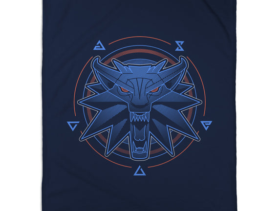 Neon Line-Art Wolfborn Crest