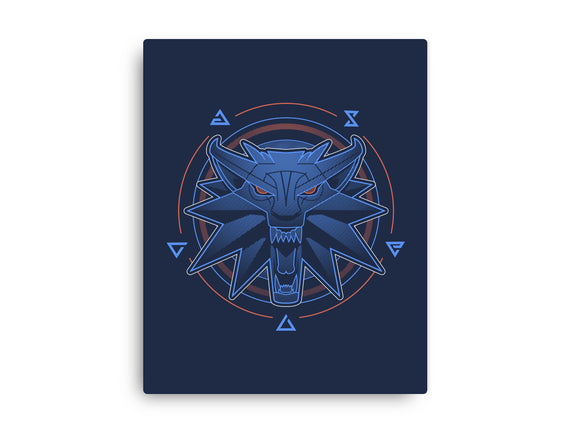 Neon Line-Art Wolfborn Crest