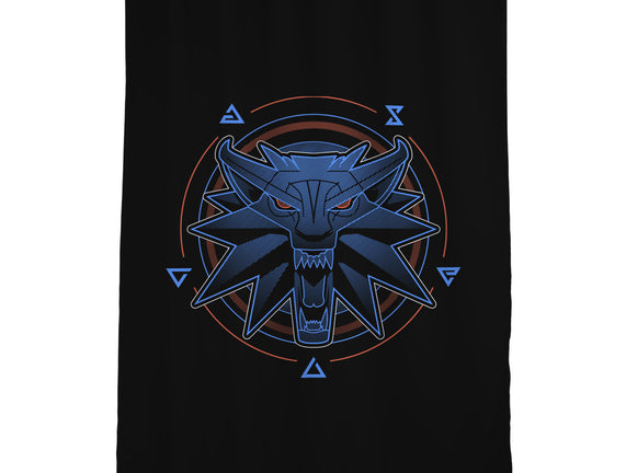 Neon Line-Art Wolfborn Crest