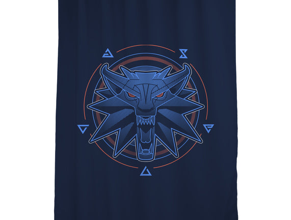 Neon Line-Art Wolfborn Crest