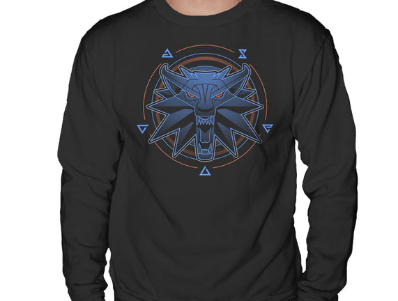 Neon Line-Art Wolfborn Crest