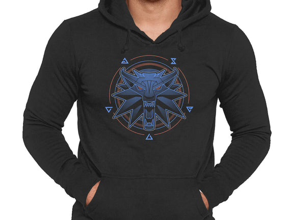 Neon Line-Art Wolfborn Crest