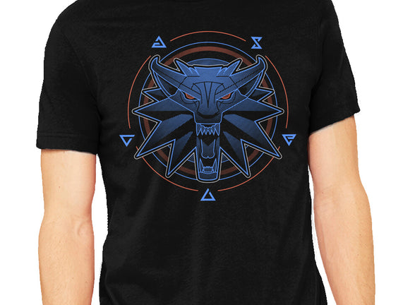 Neon Line-Art Wolfborn Crest