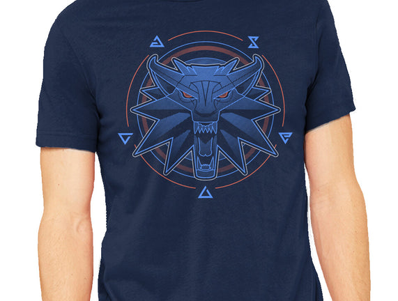 Neon Line-Art Wolfborn Crest