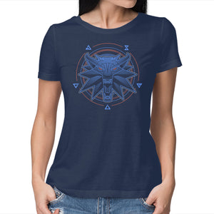 Neon Line-Art Wolfborn Crest