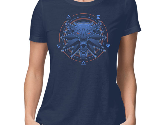 Neon Line-Art Wolfborn Crest