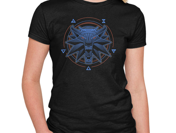 Neon Line-Art Wolfborn Crest