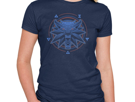 Neon Line-Art Wolfborn Crest