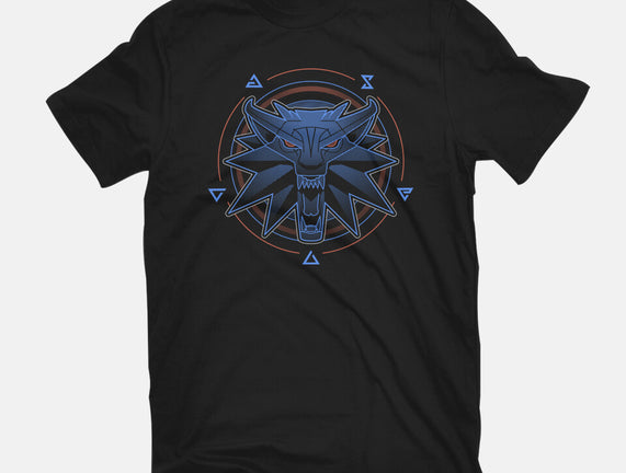 Neon Line-Art Wolfborn Crest