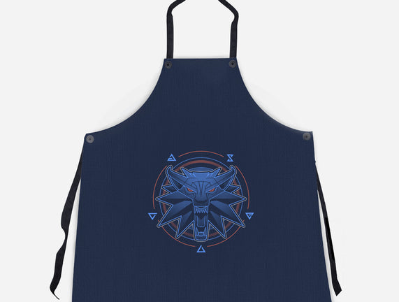 Neon Line-Art Wolfborn Crest