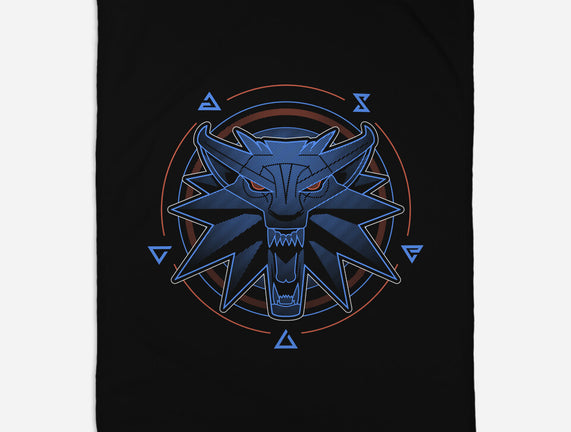 Neon Line-Art Wolfborn Crest
