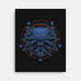 Neon Line-Art Wolfborn Crest-None-Stretched-Canvas-Astrobot Invention