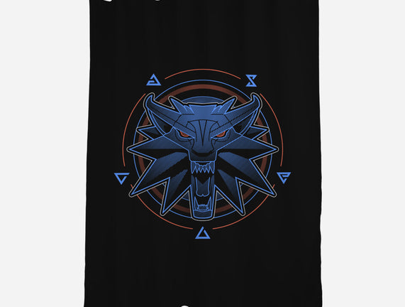 Neon Line-Art Wolfborn Crest