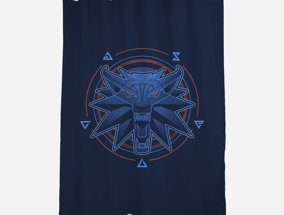 Neon Line-Art Wolfborn Crest