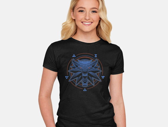 Neon Line-Art Wolfborn Crest
