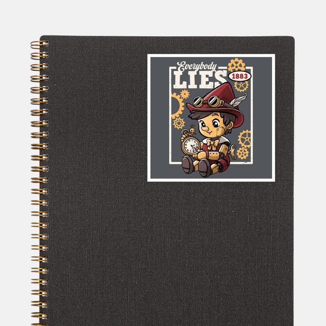 Pinocchio Steampunk Lies-None-Glossy-Sticker-NemiMakeit