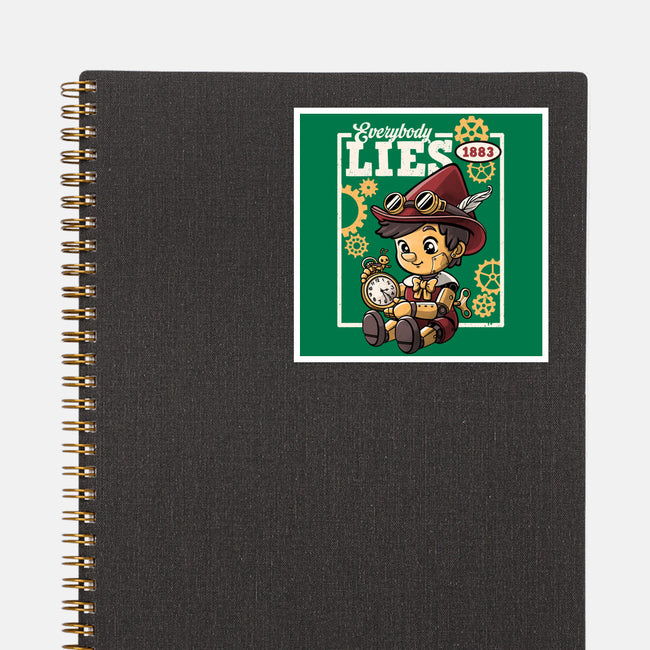 Pinocchio Steampunk Lies-None-Glossy-Sticker-NemiMakeit
