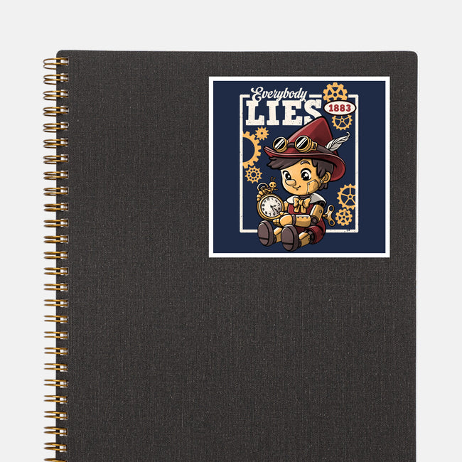 Pinocchio Steampunk Lies-None-Glossy-Sticker-NemiMakeit