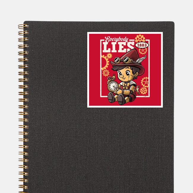 Pinocchio Steampunk Lies-None-Glossy-Sticker-NemiMakeit