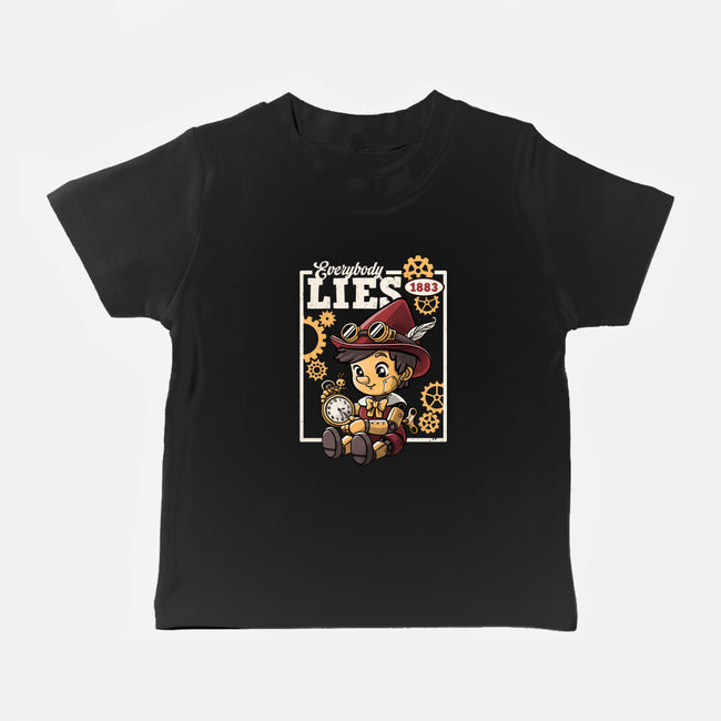 Pinocchio Steampunk Lies-Baby-Basic-Tee-NemiMakeit