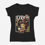 Pinocchio Steampunk Lies-Womens-V-Neck-Tee-NemiMakeit