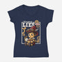 Pinocchio Steampunk Lies-Womens-V-Neck-Tee-NemiMakeit