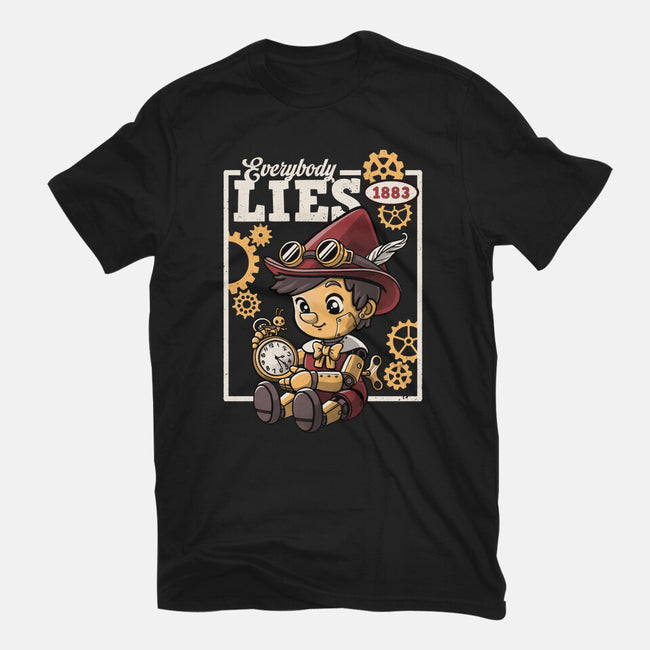 Pinocchio Steampunk Lies-Mens-Basic-Tee-NemiMakeit