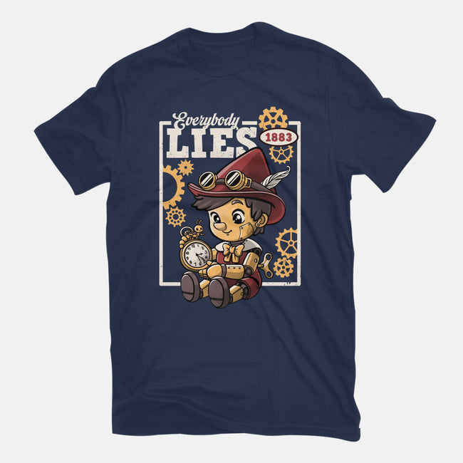 Pinocchio Steampunk Lies-Mens-Basic-Tee-NemiMakeit