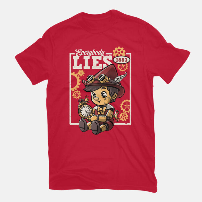 Pinocchio Steampunk Lies-Mens-Basic-Tee-NemiMakeit
