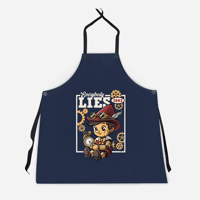 Pinocchio Steampunk Lies-Unisex-Kitchen-Apron-NemiMakeit