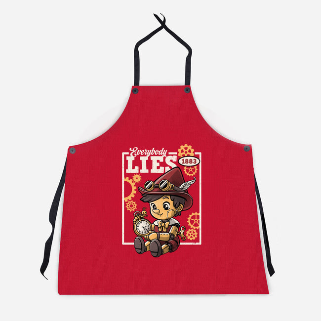 Pinocchio Steampunk Lies-Unisex-Kitchen-Apron-NemiMakeit