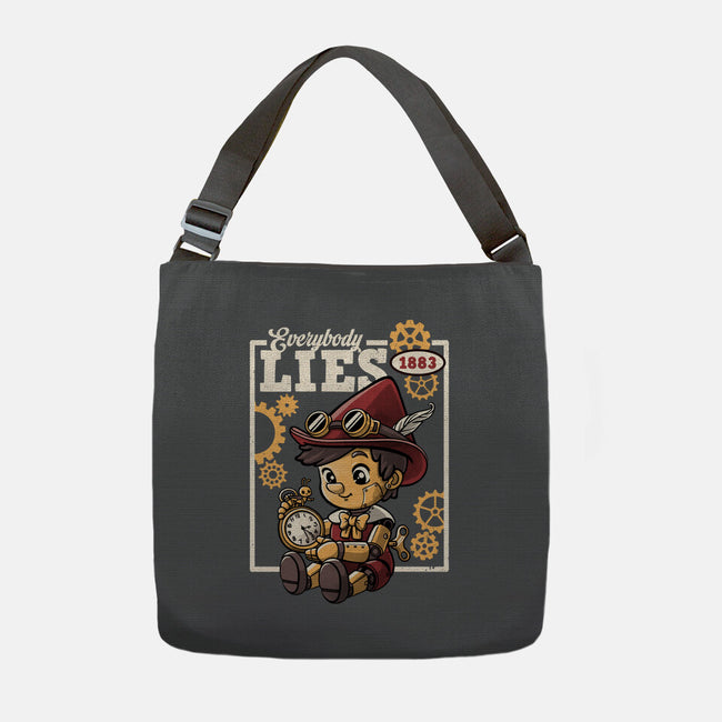 Pinocchio Steampunk Lies-None-Adjustable Tote-Bag-NemiMakeit
