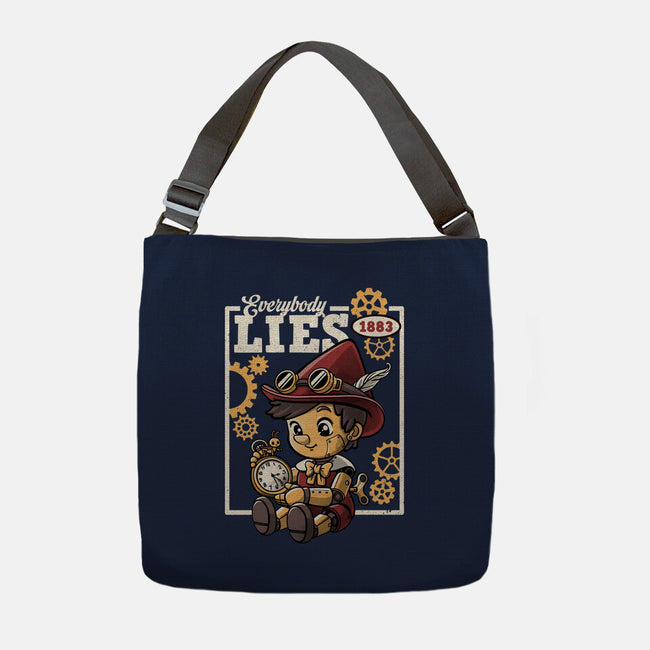 Pinocchio Steampunk Lies-None-Adjustable Tote-Bag-NemiMakeit