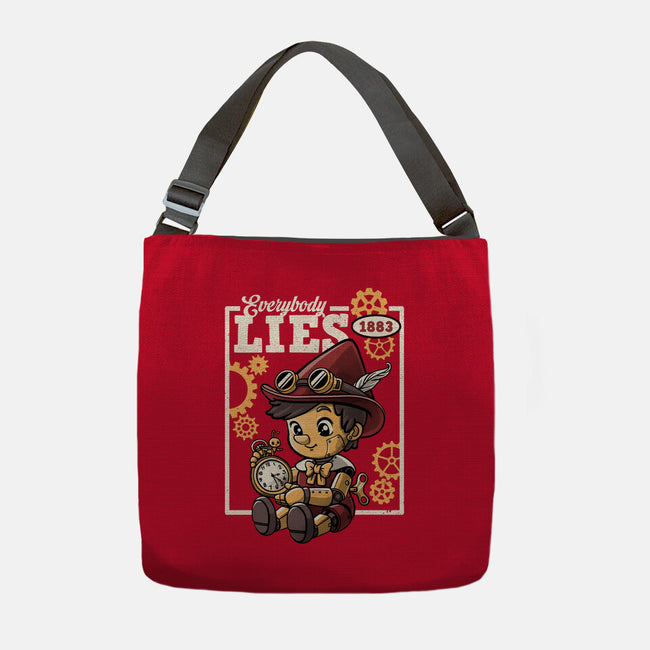 Pinocchio Steampunk Lies-None-Adjustable Tote-Bag-NemiMakeit