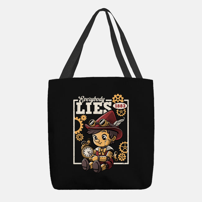 Pinocchio Steampunk Lies-None-Basic Tote-Bag-NemiMakeit