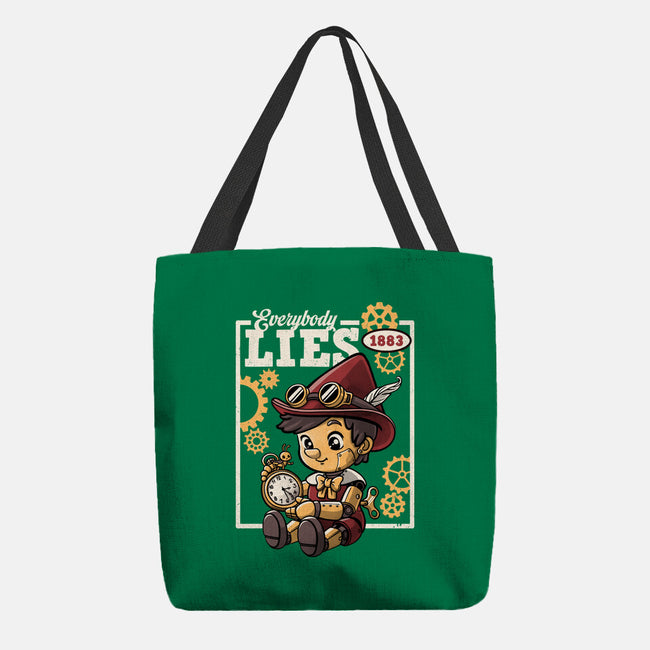 Pinocchio Steampunk Lies-None-Basic Tote-Bag-NemiMakeit