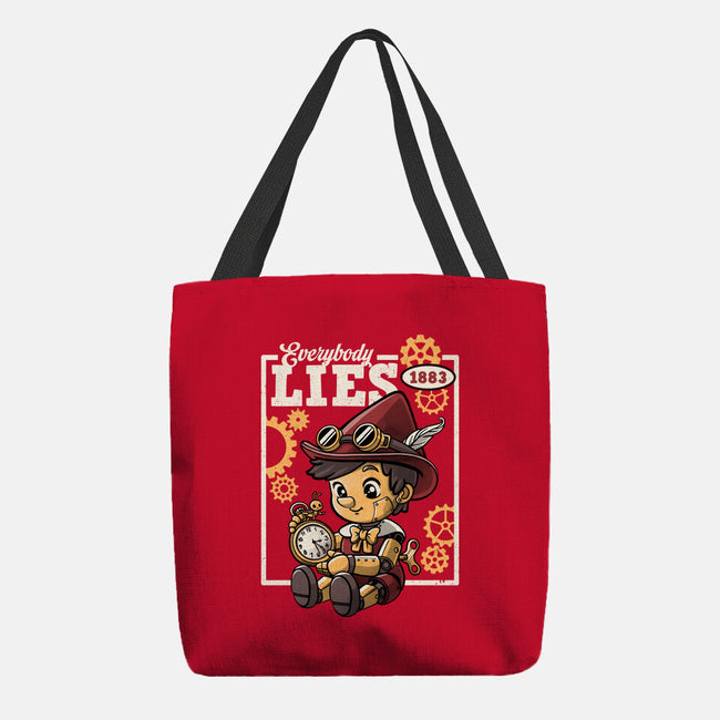Pinocchio Steampunk Lies-None-Basic Tote-Bag-NemiMakeit