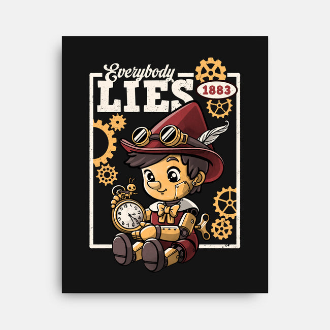 Pinocchio Steampunk Lies-None-Stretched-Canvas-NemiMakeit