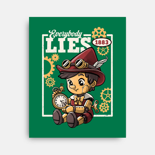Pinocchio Steampunk Lies-None-Stretched-Canvas-NemiMakeit