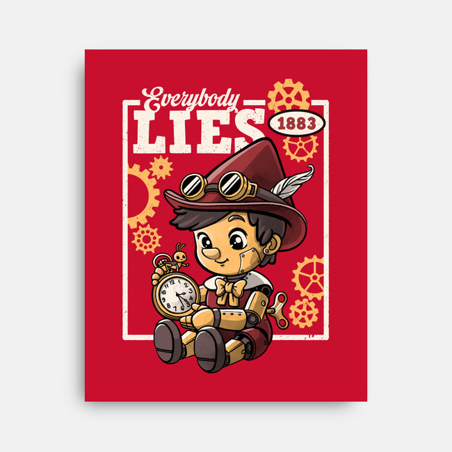 Pinocchio Steampunk Lies-None-Stretched-Canvas-NemiMakeit